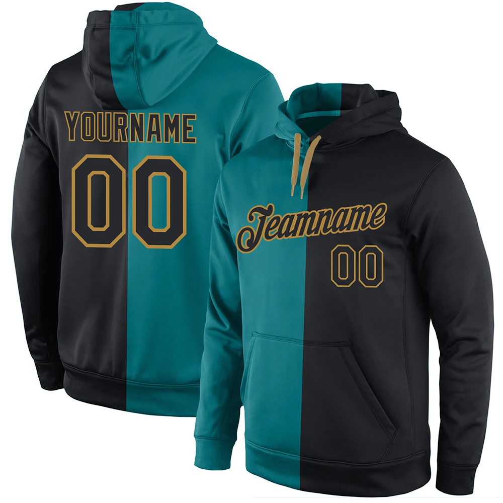 Custom Stitched Aqua Aqua-Gold 3D Pattern...