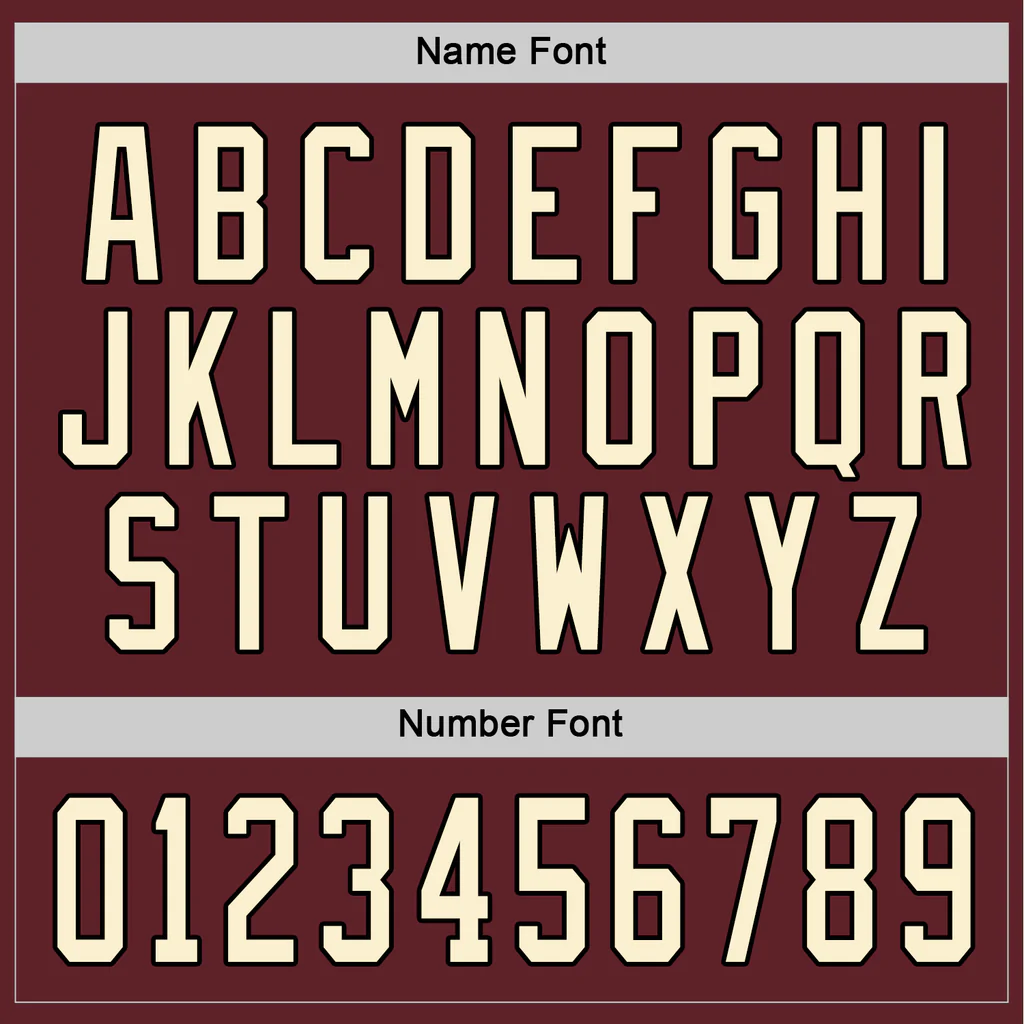 Custom Burgundy Cream-Black Hockey Jersey - Image 3