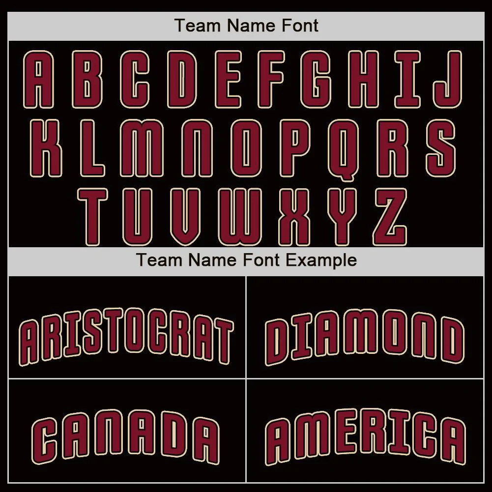 Custom Black Crimson-Khaki Baseball Jersey - Image 4