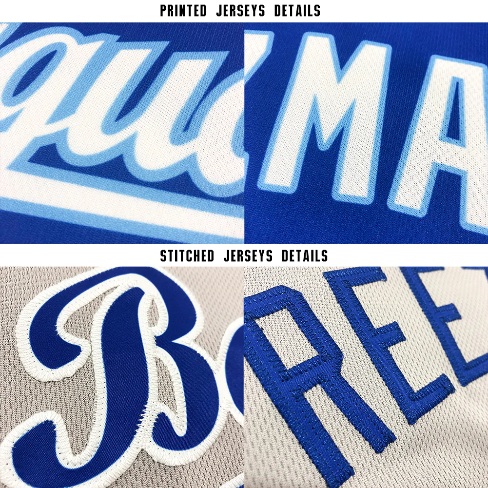 Custom Gray Black-White Baseball Jersey - Image 4
