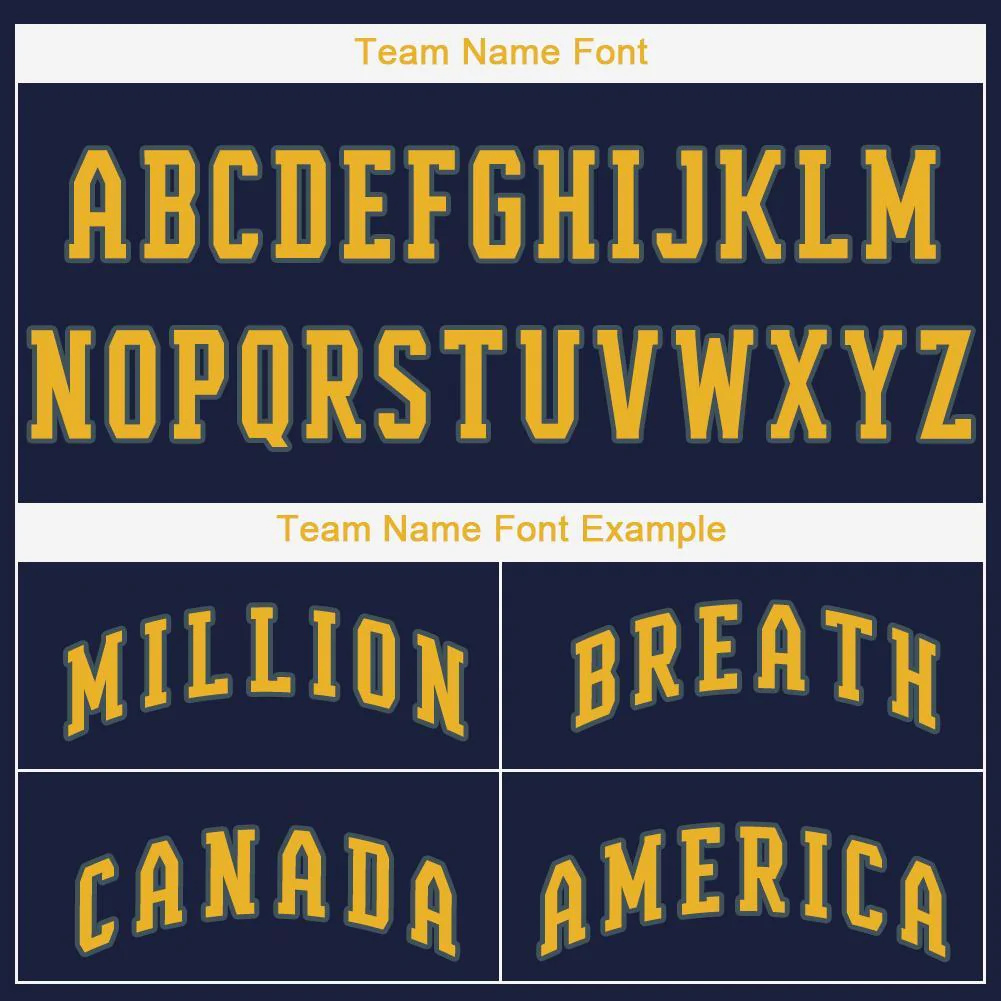 Custom Navy Gold Baseball Jersey - Image 5