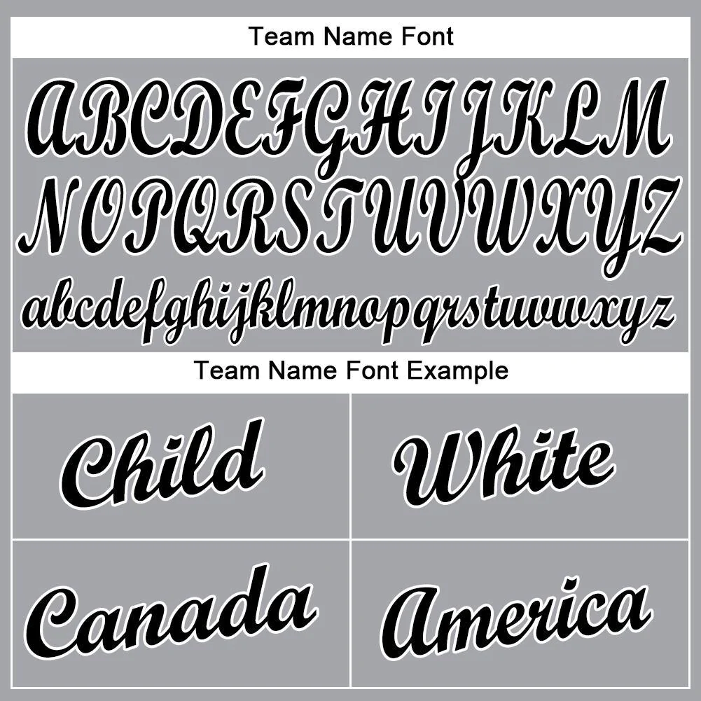 Custom Gray Black-White Baseball Jersey - Image 6