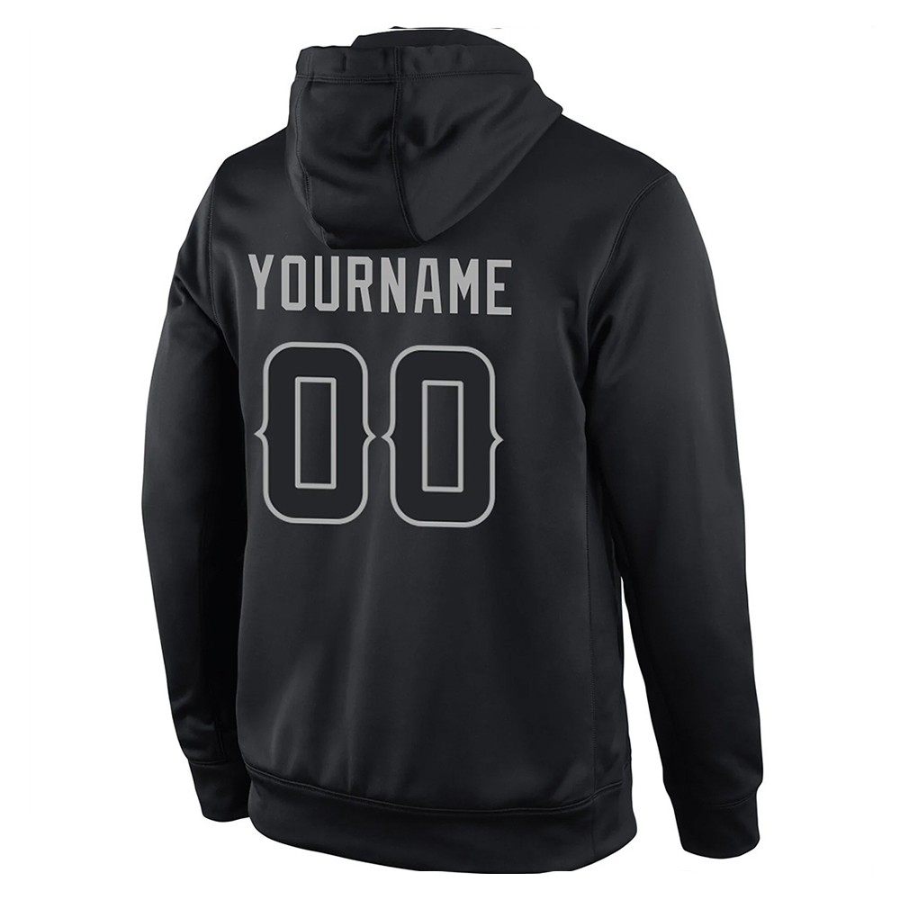 Custom Stitched Black Black-Gray Sports Pullover... - Image 3